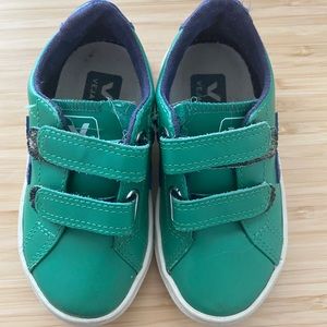 Beautiful green leather boys shoes